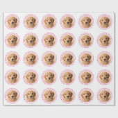 Benutzerdefiniertes Hunde-Foto-Geburtstagsgeschenk Geschenkpapier (Flach)