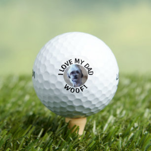 Benutzerdefiniertes Hunde-Foto "Ich liebe meinen P Golfball