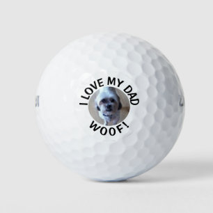 Benutzerdefiniertes Hunde-Foto "Ich liebe meinen V Golfball