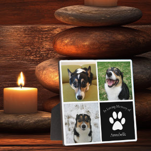 Benutzerdefiniertes Hunde-Foto-Memorial für das li Fotoplatte