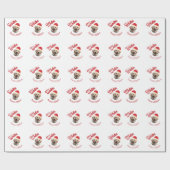 Benutzerdefiniertes Hunde-Foto & Name - Minimaler Geschenkpapier (Flach)