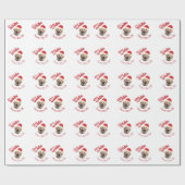 Benutzerdefiniertes Hunde-Foto & Name - Minimaler Geschenkpapier (Flach)