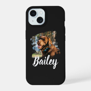 Benutzerdefiniertes Hunde-Foto & Name personalisie iPhone 15 Hülle
