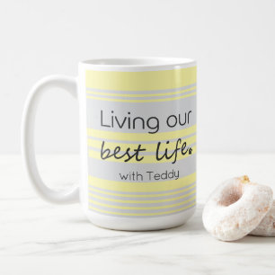 Benutzerdefiniertes Hunde-Foto & Name   Wir leben  Kaffeetasse