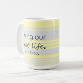Benutzerdefiniertes Hunde-Foto & Name | Wir leben  Kaffeetasse (Vorderseite Links)
