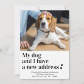 Benutzerdefiniertes Hunde-Foto Neue Adresse Ich be Ankündigung (Vorderseite)