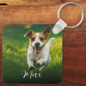 Benutzerdefiniertes Hunde-Foto Schlüsselanhänger (Rückseite)