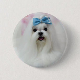Benutzerdefiniertes Hunde-Foto   Süßes Fellbaby pe Button
