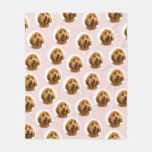 Benutzerdefiniertes Hunde-Foto | Süßes rosa Hausti Fleecedecke (Vorderseite)