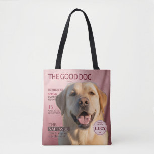 Benutzerdefiniertes Hunde-Fotomagazin-Cover Rosa M Tasche
