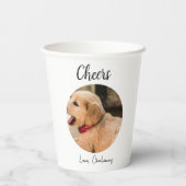 Benutzerdefiniertes Hunde-Hochzeitsgeschenk Hund d Pappbecher (Rückseite)