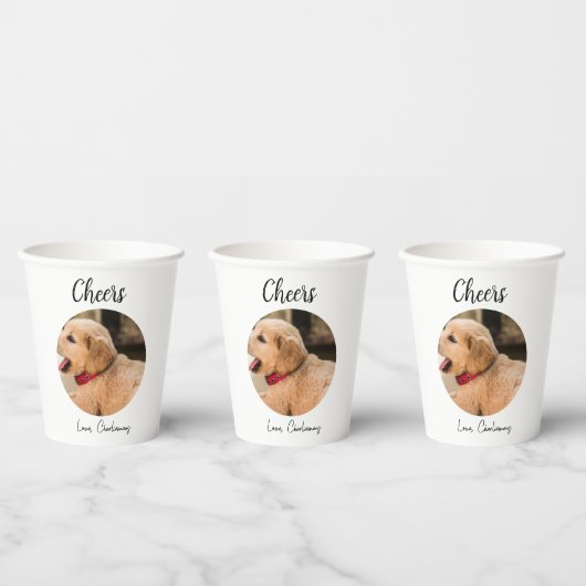 Benutzerdefiniertes Hunde-Hochzeitsgeschenk Hund d Pappbecher (Multi)