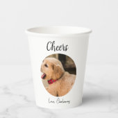 Benutzerdefiniertes Hunde-Hochzeitsgeschenk Hund d Pappbecher (Vorderseite)