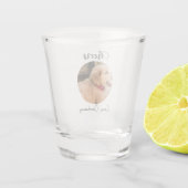 Benutzerdefiniertes Hunde-Hochzeitsgeschenk Hund d Schnapsglas (Rückseite)