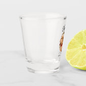 Benutzerdefiniertes Hunde-Hochzeitsgeschenk Hund d Schnapsglas (Links)