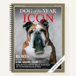 Benutzerdefiniertes Hunde-Magazin-Cover-Notizbuch, Notizblock