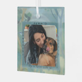 Benutzerdefiniertes Hunde-Mama-Leben Haustier-Foto Ornament Aus Glas (Vorderseite links)