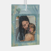 Benutzerdefiniertes Hunde-Mama-Leben Haustier-Foto Ornament Aus Glas (Vorderseite Rechts)