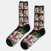 Benutzerdefiniertes Hundedokument Socken (Linkes Detail)