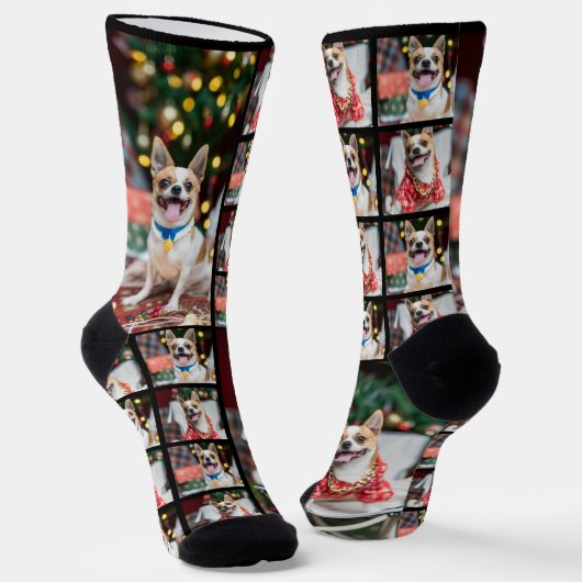 Benutzerdefiniertes Hundedokument Socken (Gewinkelt)