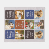 Benutzerdefiniertes Hundegedanken Erdtonfarben 7 F Fleecedecke (Vorderseite (Horizontal))