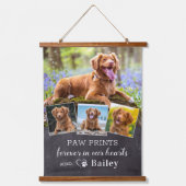 Benutzerdefiniertes Hundegedanken Personalisiert 4 Wandteppich Mit Holzrahmen (Vorderseite)