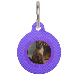 Benutzerdefiniertes Hundegeschenk Chevron-Symmetri Haustiermarke