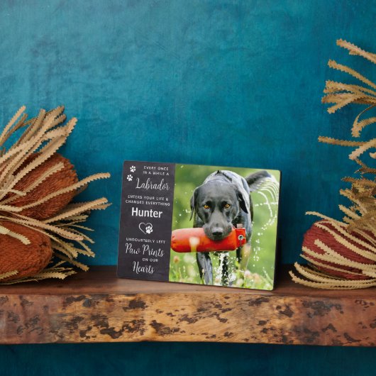 Benutzerdefiniertes Hundelabbild Retriever Memoria Fotoplatte (Seite)