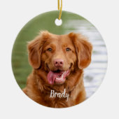 Benutzerdefiniertes Hundemodell-Foto Beibehalten K Keramik Ornament (Vorne)