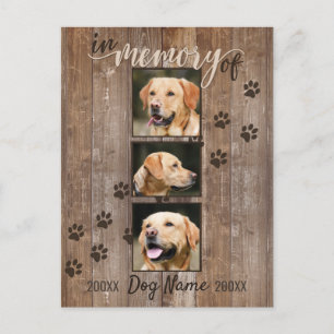 Benutzerdefiniertes Hundemodell Rustic Wood Look B Postkarte