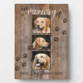Benutzerdefiniertes Hundemodell Rustikales Holzbil Fotoplatte (Vorderseite)