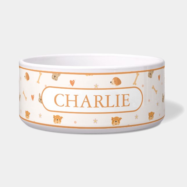 Benutzerdefiniertes Hundemuster Napf (Vorderseite)