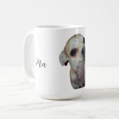 Benutzerdefiniertes Hundemutter-Foto, Personalisie Kaffeetasse (Vorderseite Links)