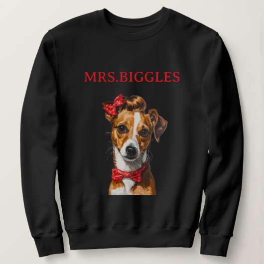 Benutzerdefiniertes Hundeporträt – Personalisierte Sweatshirt (Design vorne)