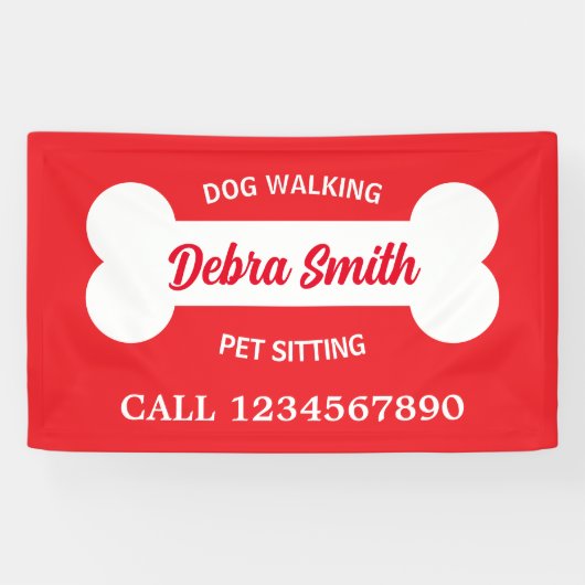 Benutzerdefiniertes Hundeschild Banner (Horizontal)