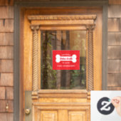 Benutzerdefiniertes Hundeschleppgeschäft Fensteraufkleber (Haustür)