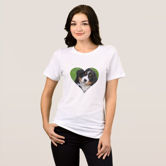 Benutzerdefiniertes Hundeteam im Herzen Tri-Blend Shirt (Vorderseite voll)