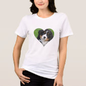 Benutzerdefiniertes Hundeteam im Herzen Tri-Blend Shirt (Vorderseite)