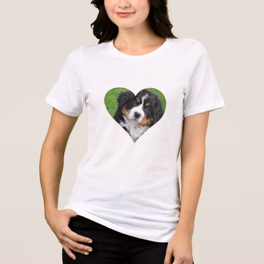 Benutzerdefiniertes Hundeteam im Herzen Tri-Blend Shirt (Vorderseite)