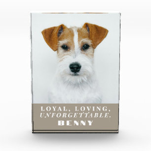 Benutzerdefiniertes Hundeverlust-Tier-Gedenkfoto-A Fotoblock