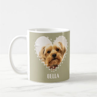 Benutzerdefiniertes Hundfoto, eigener Name Hund, H Kaffeetasse