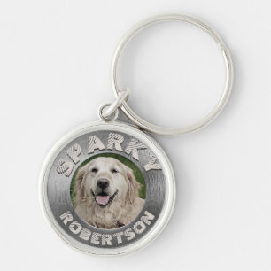 Benutzerdefiniertes HundMemorial Silver Schlüsselanhänger