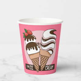 Benutzerdefiniertes Ice Creme Lover Pappbecher