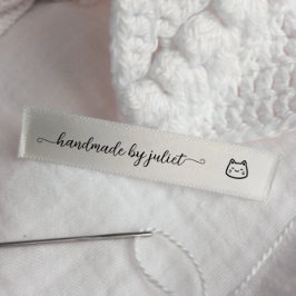 Benutzerdefiniertes Icon Cut-and-Sew-Signatur-Name Satinband