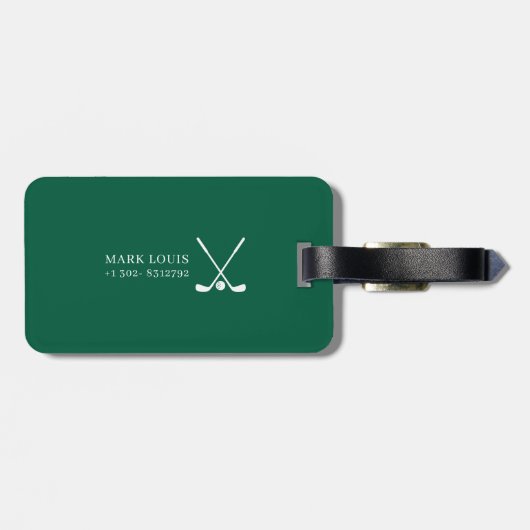 Benutzerdefiniertes ID-Tag für Golfer Gepäckanhänger (Rückseite horizontal)