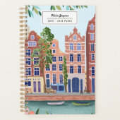 Benutzerdefiniertes illustriertes Amsterdam Reise- Planer (Vorderseite)