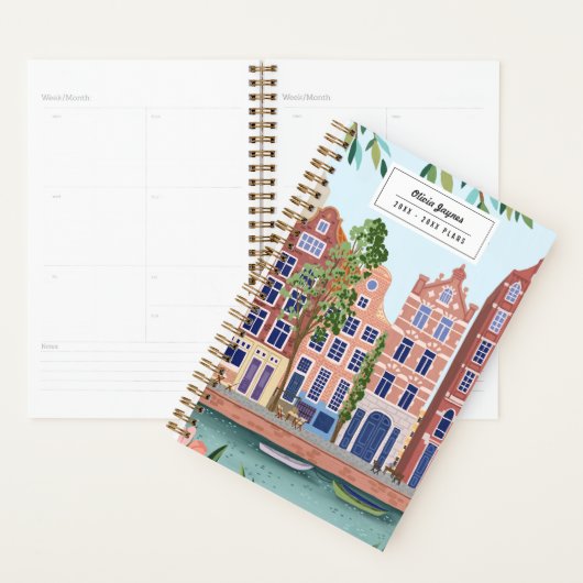 Benutzerdefiniertes illustriertes Amsterdam Reise- Planer (Anzeige)