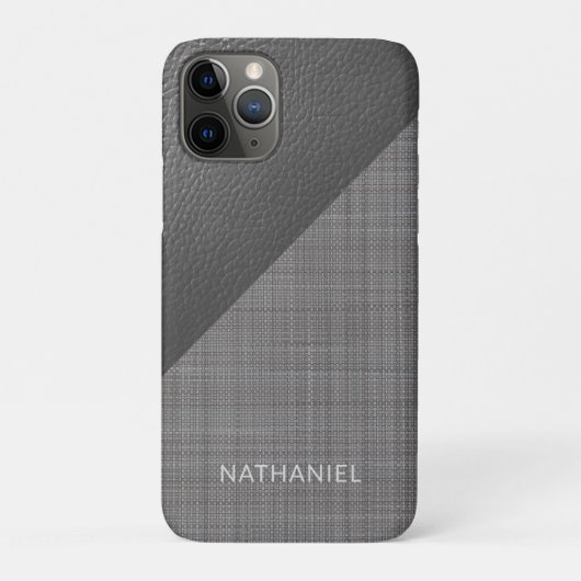 Benutzerdefiniertes Imitat, leichter, dunkelgrauer Case-Mate iPhone Hülle (Rückseite)