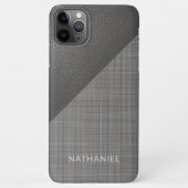 Benutzerdefiniertes Imitat, leichter, dunkelgrauer iPhone Hülle (Rückseite)