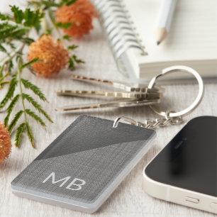 Benutzerdefiniertes Imitat, leichter, dunkelgrauer Schlüsselanhänger